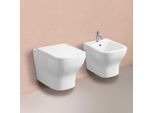 Coppia Di Sanitari Sospesi In Ceramica Bianco Lucida | Swing