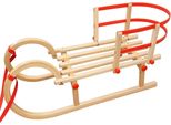 Industorm Slitta In Legno Con Schienale, Slitta In Legno Per Bambini E Adulti, Slitta Vintage Con Corna – Tosia Pattini Ovali, Pieghevoli