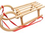 Industorm Slitta In Legno, Slitta In Legno Per Bambini E Adulti, Slitta Per Bambini, Slitta Vintage Con Corna Hubi Pattini Ovali, Non Pieghevoli