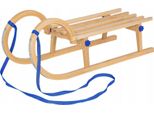 Industorm Slitta In Legno, Slitta In Legno Per Bambini E Adulti, Slitta Per Bambini, Slitta Vintage Con Corna Tosia Pattini Ovali, Pieghevoli