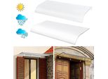 Tettoia Per Porta D'ingresso Fiqops, Tettoia Per Porta D'ingresso Con Protezione Dalle Intemperie In Pet Per Tettoia Di Porta E Finestra, 48 X 80Cm