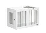Fortuna Lai Gabbia Per Cani Gabbia Per Animali Domestici Di Taglia Media 80 X 50 X 56,5 Cm Con Porte E Funzione Di Trasporto In Bianco