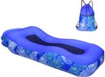Topchances Amaca Gonfiabile, Materasso Impermeabile Da Campeggio, Letto D'aria, Divano D'aria Per La Spiaggia, I Viaggi, Il Cortile, Il Lago, I Picnic E L'interno, Blu Scuro