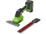 Cesoie Per Erba E Siepi Greenworks 24V - Senza Batteria E Caricabatterie