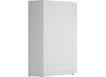 Armadio Angolare Albi 101X101X193Cm Bianco A 2 Ante