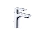 Kludi Pure&Style Mitigeur Monocommandé Pour Lavabo, Hauteur De Bec 100Mm, Avec Garniture D'éCoulement En MéTal, Ecoplus, 402930575, 402930575