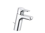 Kludi Pure&Easy Mitigeur Monocommandé Pour Lavabo, Hauteur De Bec 100Mm, Garniture D'éCoulement En MéTal, 3.8 L/Min, Chrome, 372900565WR5, 372900565WR5
