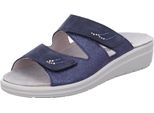 Rohde Donna Mulo In Pelle Stampa Glitter Strass Plantare Estraibile Rivella 5729, Misura:40 Eu, Colore:Blu