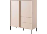Cassettiera Highborad Dast 103X39,5X123Cm Beige A 2 Ante