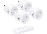 Set Di Prese Radiocomandate Sonero S-RCS104, 1 Trasmettitore, 4 Ricevitori, Bianco
