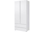 Armadio Armadio Ad Ante Battenti Cosmos 92X51X204Cm Bianco A 2 Ante