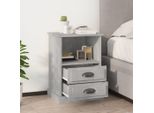 The Living Store Comodini 2 Pz. Grigio Cemento 43X36X60 Cm
