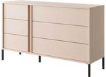 Cassettiera Dast 137X39,5X81Cm Beige