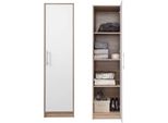 Armadio Armadio Ad Ante Battenti Smart 50X56X190Cm Rovere Sonoma Bianco A 1 Anta