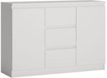 Cassettiera Viva 120X40X104Cm Bianca A 2 Ante Senza Maniglie