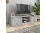 The Living Store Mobile Tv Grigio Sonoma 140X40X35,5 Cm Materiale In Legno