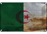 Vianmo Insegna Di Latta 20X30 Cm Bandiera Algerien Flag Algeria Rost