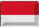 Vianmo Insegna Di Latta 20X30 Cm Bandiera Monacos Flag Of Monaco