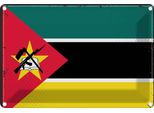Vianmo Insegna Di Latta 12X18 Cm Bandiera Mosambiks Flag Mozambique