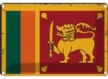 Vianmo Insegna Di Latta 20X30 Cm Bandiera Sri Lankas Flag Sri Lanka