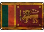 Vianmo Insegna Di Latta 20X30 Cm Bandiera Sri Lanka Flag Sri Lanka Rost