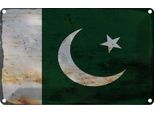 Vianmo Insegna Di Latta 20X30 Cm Bandiera Pakistan Flag Of Pakistan Rost