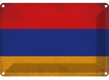 Vianmo Insegna Di Latta 20X30 Cm Bandiera Armenien Flag Armenia Vintage