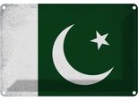 Vianmo Insegna Di Latta 20X30 Cm Bandiera Pakistan Flag Pakistan Vintage