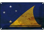 Vianmo Insegna Di Latta 20X30 Cm Bandiera Tokelau Flag Of Tokelau Rost