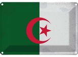 Vianmo Insegna Di Latta 20X30 Cm Bandiera Algerien Flag Algeria Vintage
