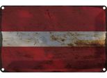 Vianmo Insegna Di Latta 12X18 Cm Bandiera Lettland Flag Of Latvia Rost