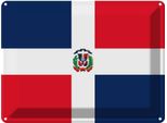 Vianmo Insegna Di Latta 30X40 Cm Bandiera Dominikanische Republik Flag