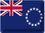 Vianmo Insegna Di Latta 30X40 Cm Bandiera Cookinseln Flag Of Cook Islands