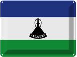 Vianmo Insegna Di Latta 30X40 Cm Bandiera Lesothos Flag Of Lesotho