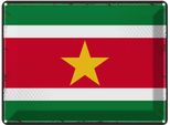 Vianmo Insegna Di Latta 30X40 Cm Bandiera Surinames Retro Flag Of Suriname