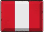 Vianmo Insegna Di Latta 30X40 Cm Bandiera Perus Retro Flag Of Peru