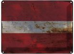 Vianmo Insegna Di Latta 30X40 Cm Bandiera Lettland Flag Of Latvia