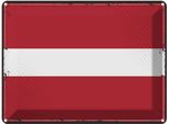 Vianmo Insegna Di Latta 30X40 Cm Bandiera Lettlands Retro Flag Of Latvia