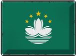 Vianmo Insegna Di Latta 30X40 Cm Bandiera Macaus Retro Flag Of Macau