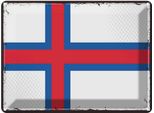 Vianmo Insegna Di Latta 30X40 Cm Bandiera FäRöEr Retro Flag Faroe Islands