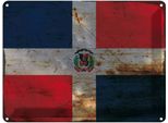 Vianmo Insegna Di Latta 30X40 Cm Bandiera Dominikanische Republik