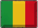 Vianmo Insegna Di Latta 30X40 Cm Bandiera Malis Retro Flag Of Mali
