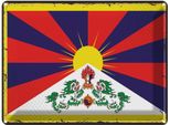 Vianmo Insegna Di Latta 30X40 Cm Bandiera Tibets Retro Flag Of Tibet