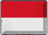 Vianmo Insegna Di Latta 30X40 Cm Bandiera Monacos Retro Flag Of Monaco