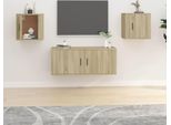 The Living Store Pareti Tv 2 Pezzi Rovere Sonoma 40X34,5X40 Cm