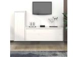 Maison Exclusive - Mobili Porta Tv 2 Pz Biancin Legno Massello Di Pino