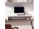 The Living Store Supporto Per Monitor Bianco 100X27X15 Cm In Legno Di Pino Massiccio