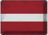 Vianmo Insegna Di Latta 30X40 Cm Bandiera Lettland Flag Of Latvia