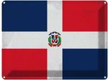 Vianmo Insegna Di Latta 30X40 Cm Bandiera Dominikanische Republik