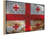 Vianmo Insegna In Legno 12X18 Cm Bandiera Georgien Flag Of Georgia Rost